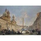 View of Navona Square, Rome by 
																	Ipolito Caffi