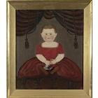 Portrait of baby girl wearing red dress by 
																	 Prior Hamblen School