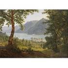 View of Lake Como by 
																	Alexandre Louis Robert Millin Duperreux