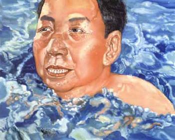 Swimming by 
																	 Liu Wei