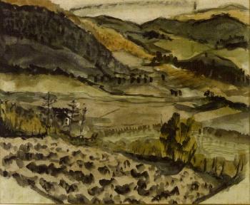 Landscape with rolling hills by 
																	Charles Burchfield