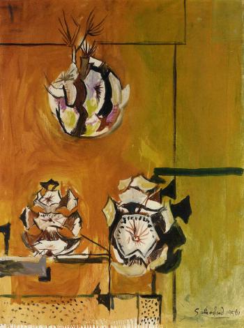 Cypress cones by 
																	Graham Sutherland
