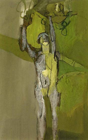 Green pear figure by 
																	Keith Vaughan