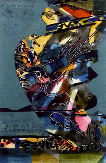 Abstract composition with fish by 
																	Eileen Agar