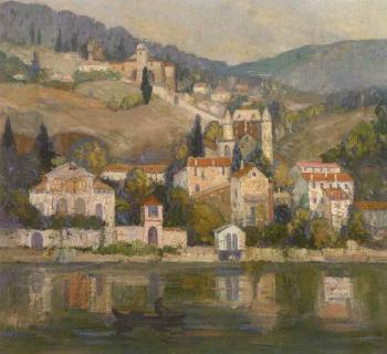 Florentine Gold, on the Arno river, near Florence, Italy by 
																	Fern Isabel Coppedge