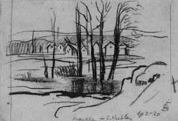 Three drawings of New Jersey by 
																			Oscar Bluemner