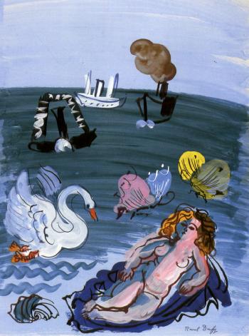 Leda et le cygne by 
																	Raoul Dufy