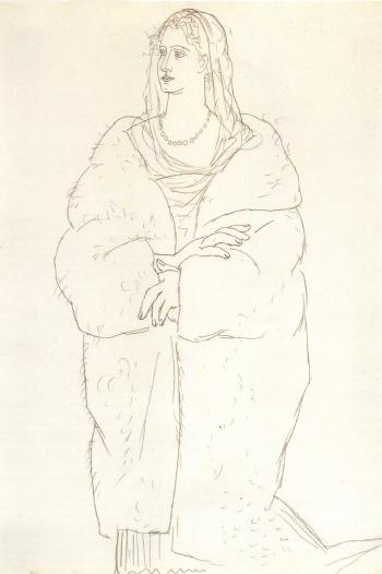 Femme au manteau by 
																	Pablo Picasso