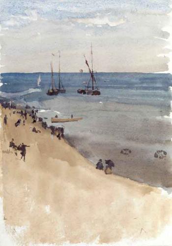 Green and silver - Bright sea, Dieppe by 
																	James Abbott McNeill Whistler