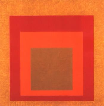 Homage to the square, auriferous by 
																	Josef Albers