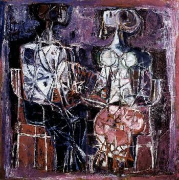 Two seated women by 
																	But Mochtar