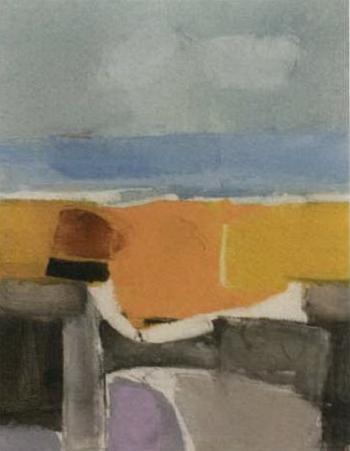 Study for beach and breakwater by 
																	Donald Hamilton Fraser