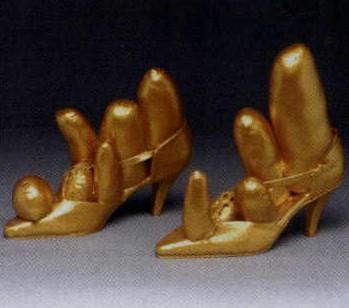 Gold Shoes by 
																	Yayoi Kusama