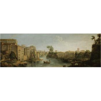 Rome, A View Of The River Tiber And The Ponte Sisto