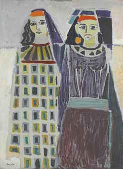 Deux femmes égyptiennes by 
																	Hamed Abdallah