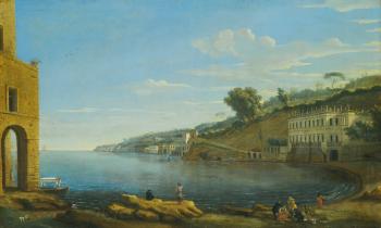 Naples, a View Of Villa Martinelli At Posillipo