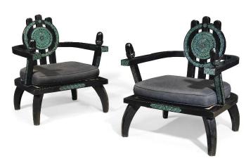 Pair of armchairs by 
																	Ettore Zaccari