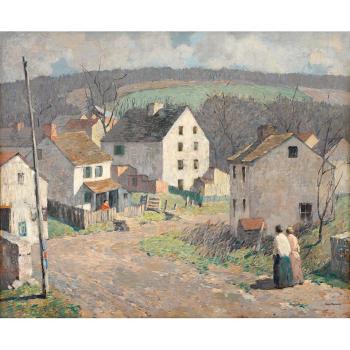 The little village by 
																			Robert Spencer
