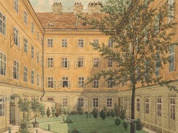 View of a Courtyard by 
																			Anton Karl Zach