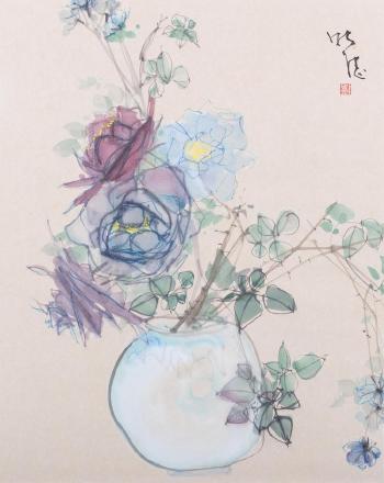 Turquoise Vase by 
																	 Earl Lu