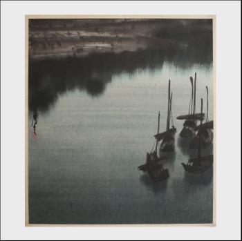 Boats on the River by 
																			 Chen Yifei