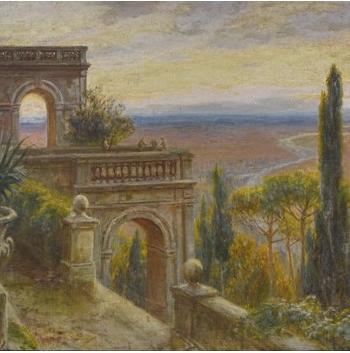 Italian Landscape Near Rome by 
																	Francis H Eastwood