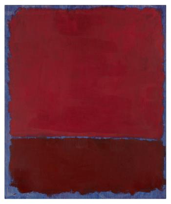Untitled (Red and Burgundy Over Blue) by 
																	Mark Rothko