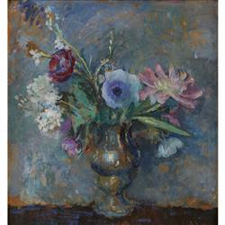 Still Life With Flowers by 
																	Adolphe Borie