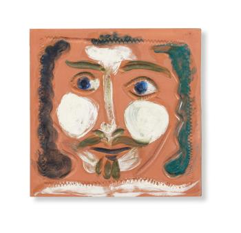 Visage aux cheveux bouclés, 1969 by 
																	Pablo Picasso