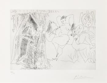 Raphaël et la Fornarina. VIII, from Series 347, 1968 by 
																	Pablo Picasso