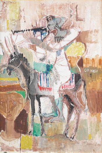 Untitled (Man on Horse) by 
																	Omar El-Nagdi