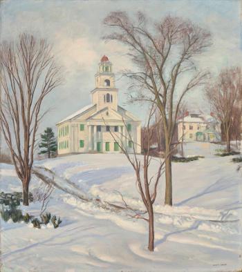 Park Hill Church - Winter by 
																	Everett L Warner