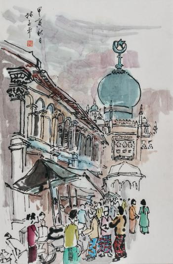 The Sultan Mosque by 
																	 Lim Tze Peng