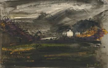 Snowdon from Capel Curig by 
																	John Piper