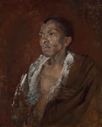 Portrait of a man by 
																	Harold Gilman