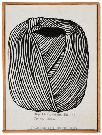 Roy Lichtenstein, Ball of Twine by 
																	Richard Pettibone