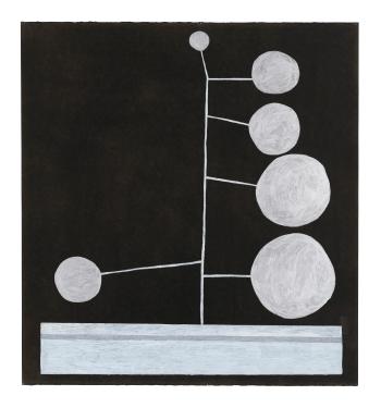 Untitled (Silver Dots Draw) by 
																	Jonas Wood