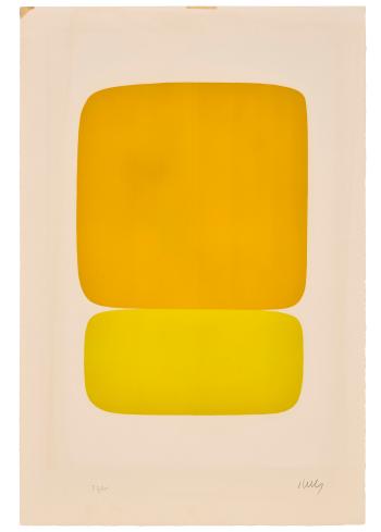 Yellow over Yellow, No. 22 from Suite of Twentyseven Color Lithographs by 
																	Ellsworth Kelly