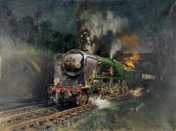Night Express  Southern Region by 
																	Terence Cuneo