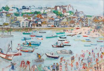 The Harbour at St Ives by 
																	Linda Weir